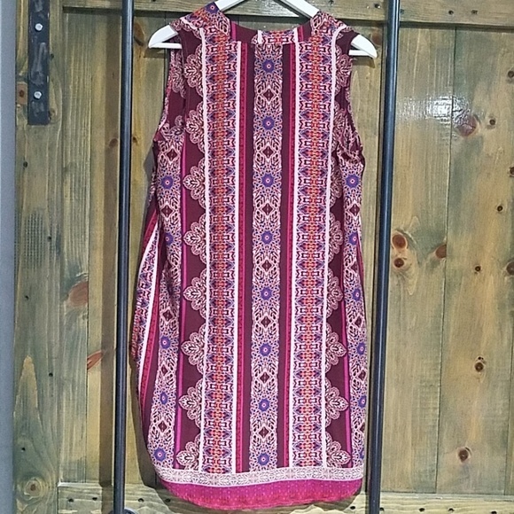 RACHEL ROY TUNIC SLEEVELESS TOP NEW SIZE LARGE BOHO FESTIVAL RESORTWEAR COLORFUL - Picture 5 of 6